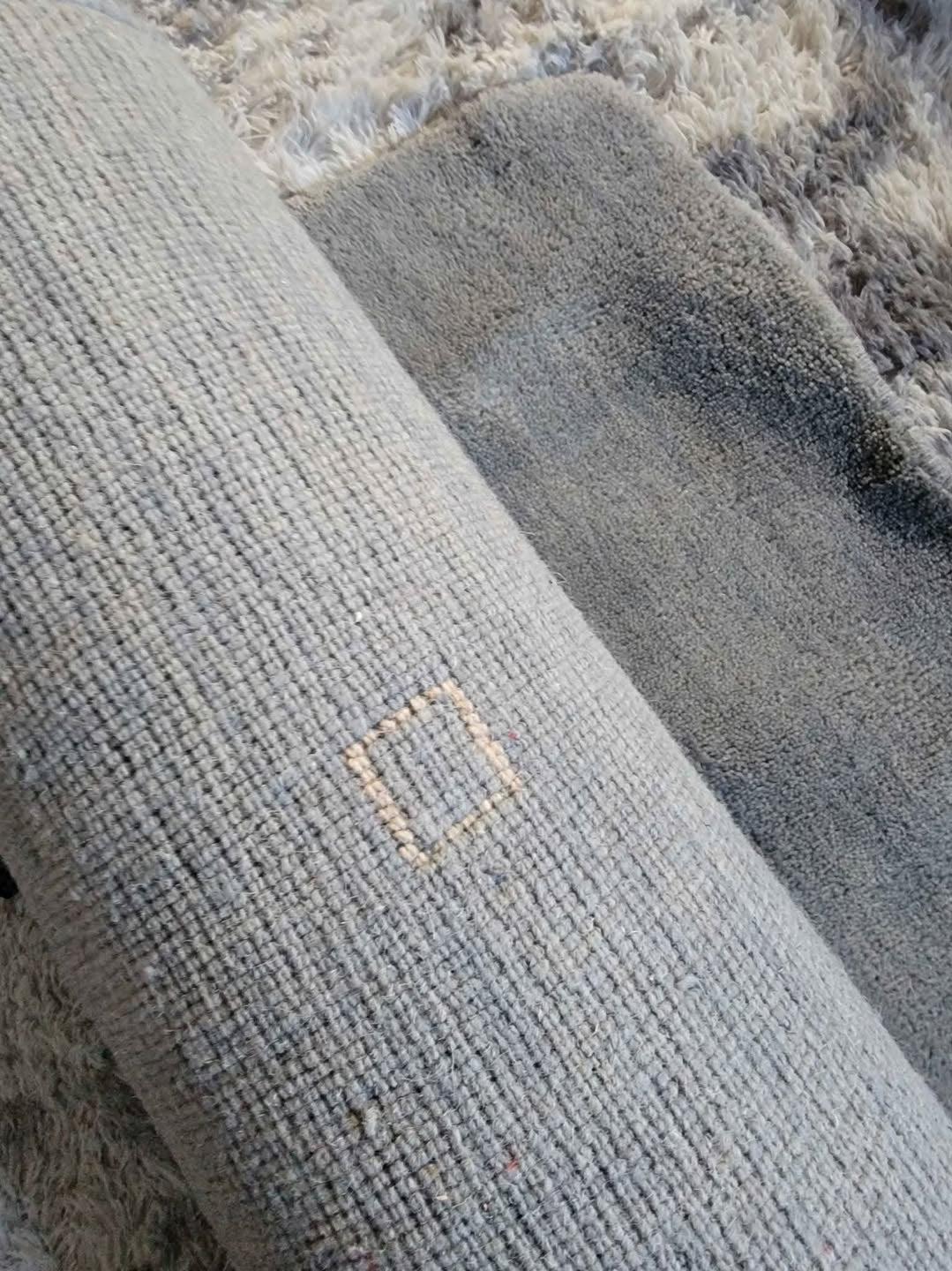 Brand New 7x10 Grey Silver Multi Cube Hand-knotted Silk Area Rug