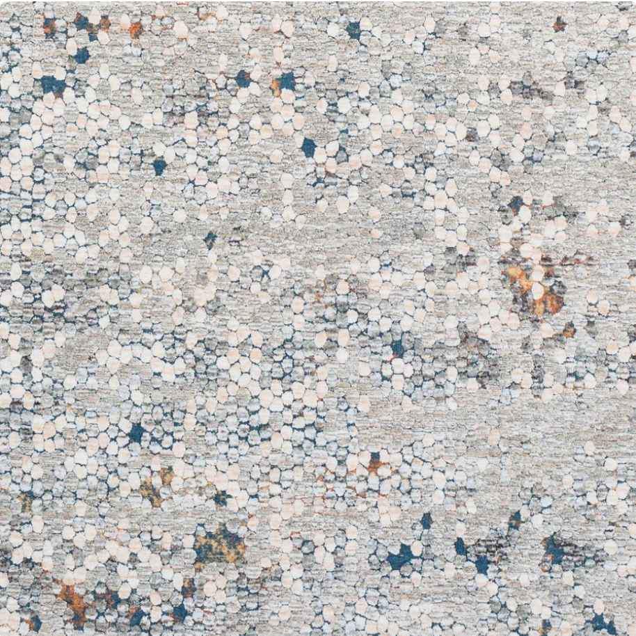 Premium Polyester Rug 8x10 Ivory Blue Sage Abstract Area Rug