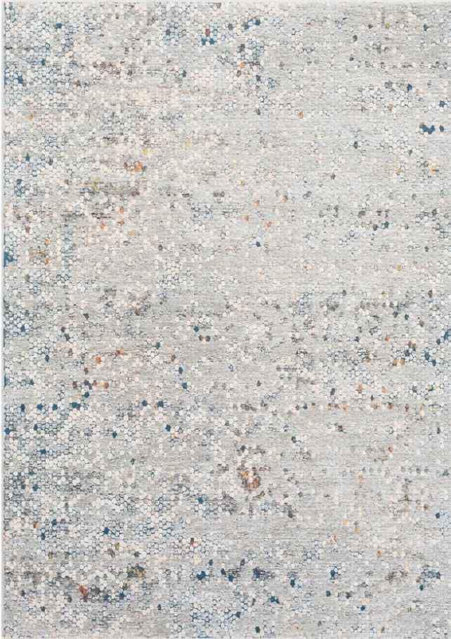 Premium Polyester Rug 8x10 Ivory Blue Sage Abstract Area Rug