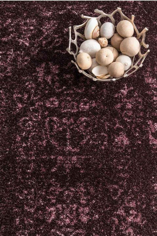 Purple Burgundy Area Rug 7'6"x 9'6"ft