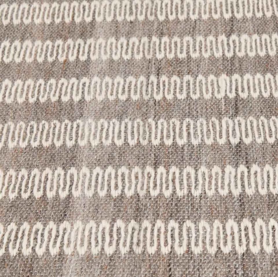 Striped Arearug. Fringed Grey Rug, Farmhouse Style Rugs, Brown and White Stripes Rug, Living Room Area Rug, Coastal Area Rug