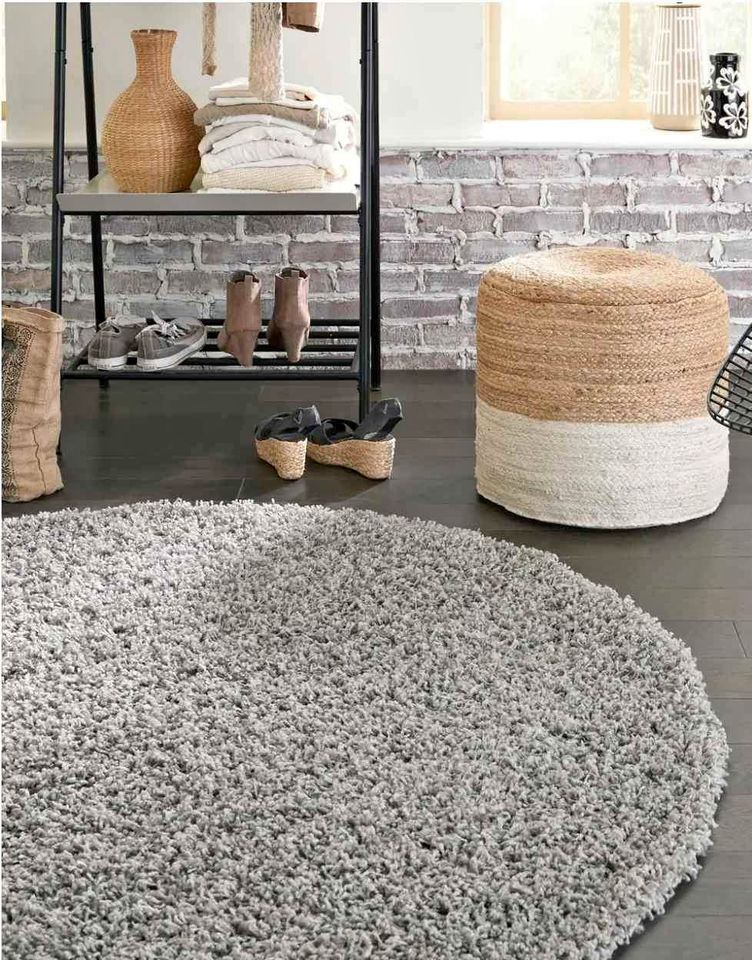 Grey Shag Rug 8x8 Round Grey Area Rug