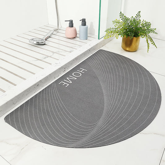 Semi-Circle Polyester Nonslip Floor Mat