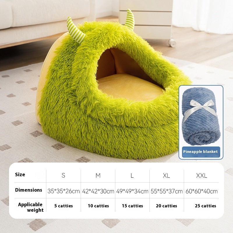 Autumn & Winter Warm Thickened Plush Dog Bed Pet Cozy Comfort Zone