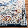 Medallion Distressed  Blue Area rug 9x12 Contemporary Area Rug