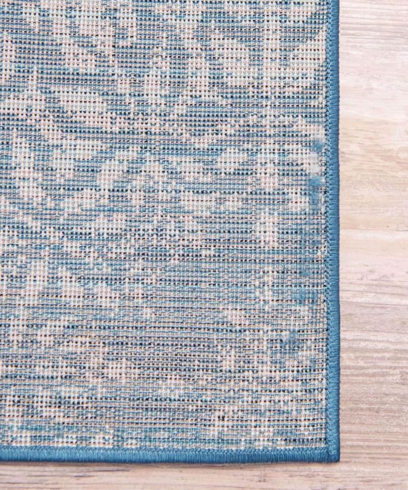 Blue Ivory Are Rug 6x9 Carpet