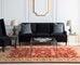 Ceaser Vintage Area rug 5x8 Dark Red Burnt Orange Wool Rug