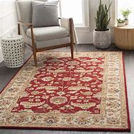 Ceaser Vintage Area rug 5x8 Dark Red Burnt Orange Wool Rug