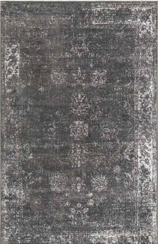 Dark Gray Area rug 5x8 Turkish Carpet