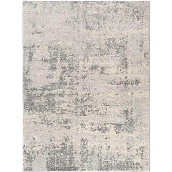 Abstract Ivory Grey Rug 8x10 Carpet