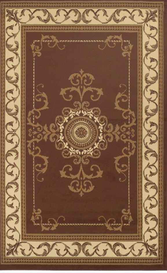 Kesington coffee Rug 8x10 Brown Toffee Cream Area Rug