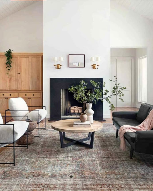 10x14 Lagoon Brick Distressed Multi Loloi Polyester Area Rug