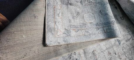 Light Greyish-Blue Silver Rug 9x12 Area Rug