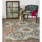 Tayse Green 8x10 Ivory Green Red Seafoam Area Rug