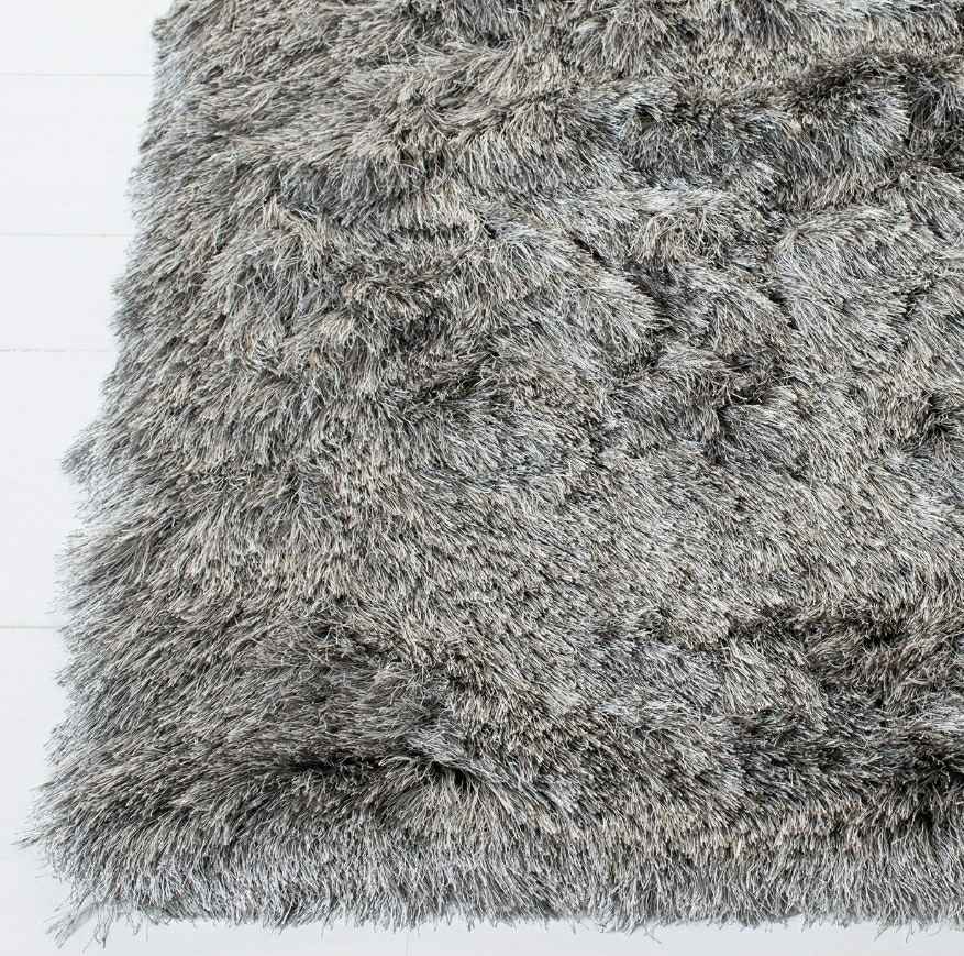 Polyester Shag Rug 8x10 Grey Dense Paris Shag Area Rug