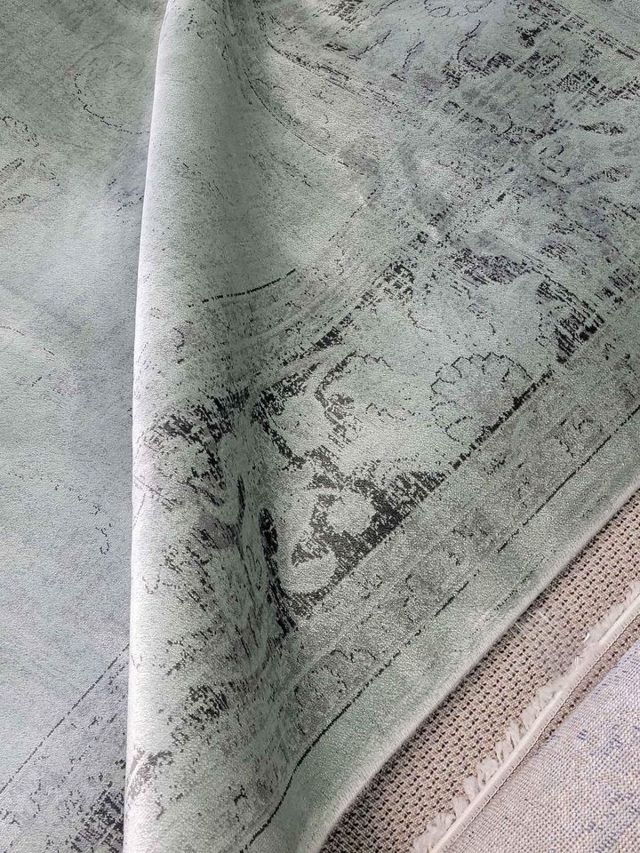 Premium Viscose  Rug 8 ft. x 11 ft. 2-inch Grey Spruce Area Rug