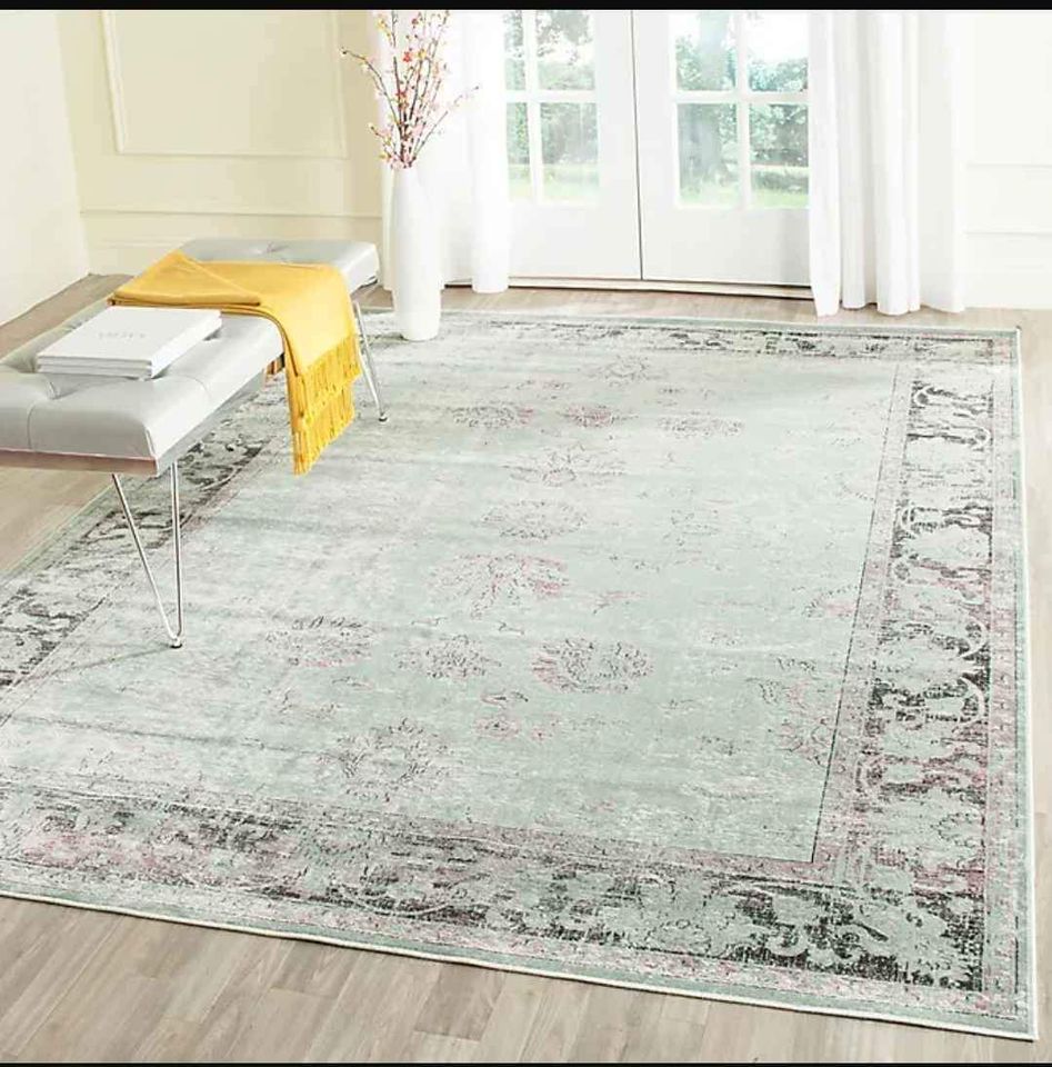 Premium Viscose  Rug 8 ft. x 11 ft. 2-inch Grey Spruce Area Rug