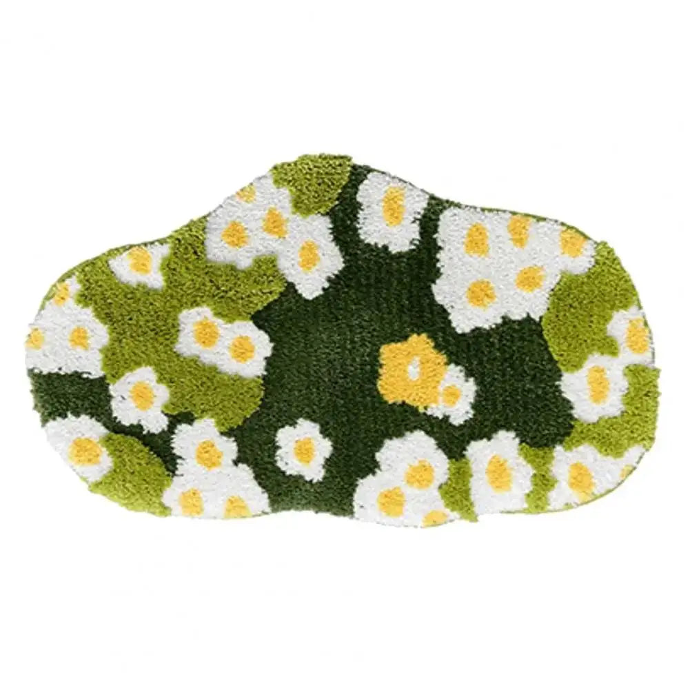 Anti-slip Mat Cozy Moss Bathroom Floor Moss Cartoon Flower Rug