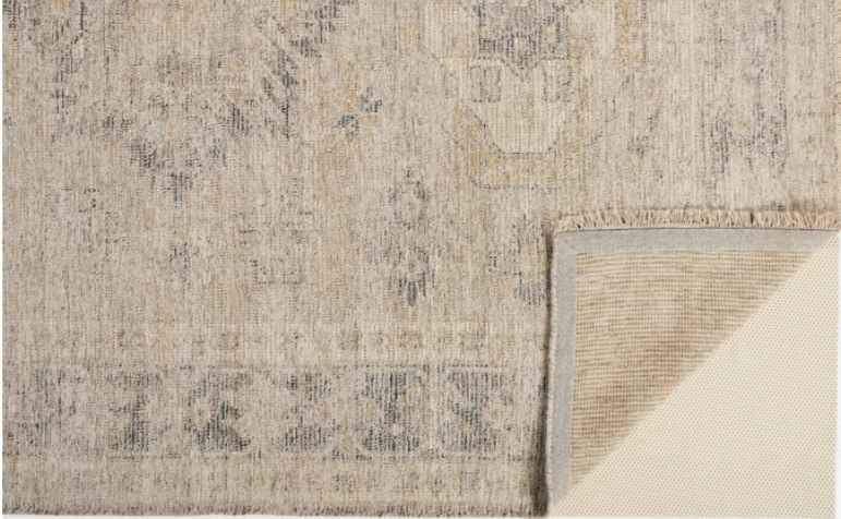 Sand Cream Viscose Persian Area Rug 5'0 x 8'0 ft Ivory beige Neutral