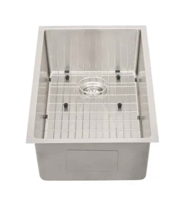 33" Drop-In Single Bowl Stainless Steel Kitchen Sink + Pull Down Faucet