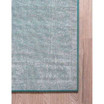 Floral design8x11 ft Turquoise Blue Area Rug