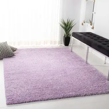 Solo Lilac Shag Rug 10 x 13ft Luxurious Fluffy Carpet