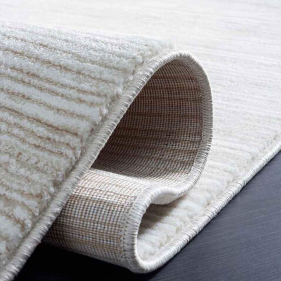 Ivory White Beige Area Rug 7x7 ft Square