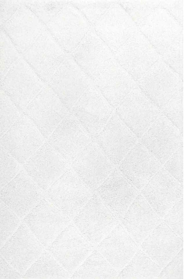 White Geometric Rug | 5' x 7'