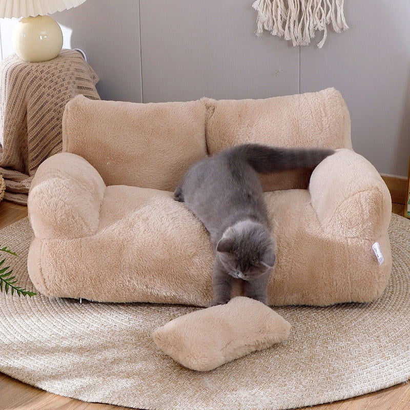 Cozy Cat Haven Flannel Pet Bed