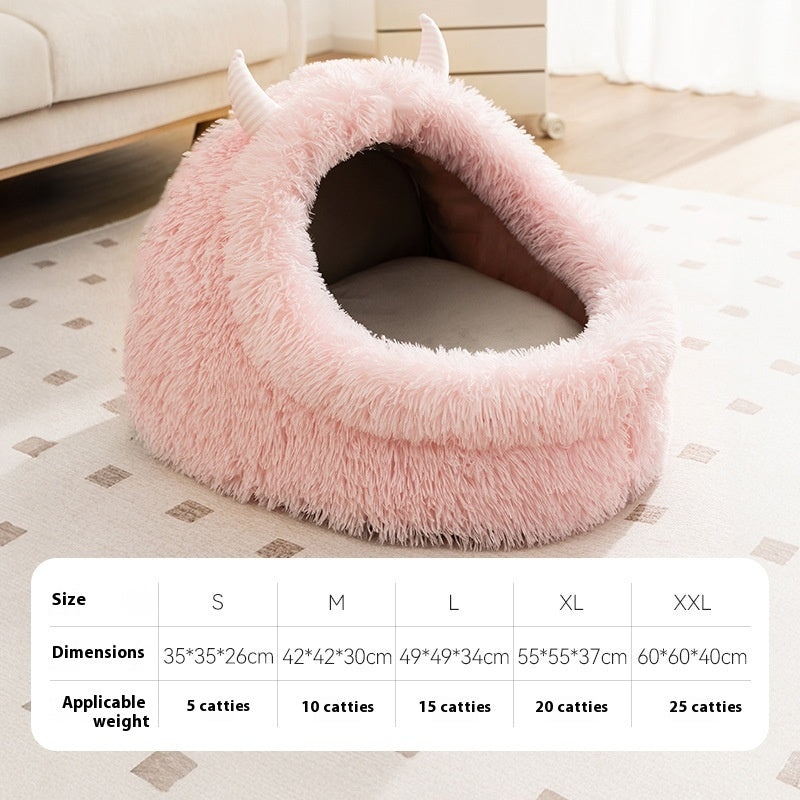 Autumn & Winter Warm Thickened Plush Dog Bed Pet Cozy Comfort Zone