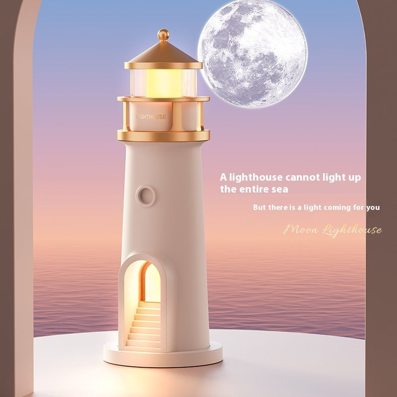 Lighthouse Night Light Moonlight Atmosphere Sleeping Light Creative Ornaments remote cotrolled Lamp