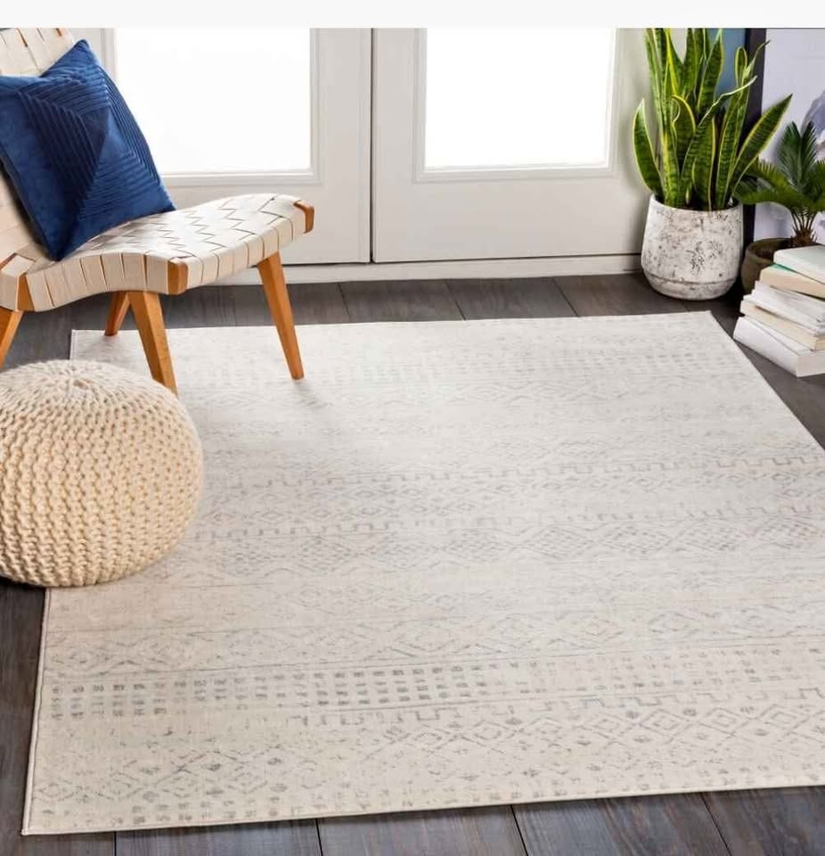 10x14 Off-white Grey Moroccan Blythe Large Area Rug
